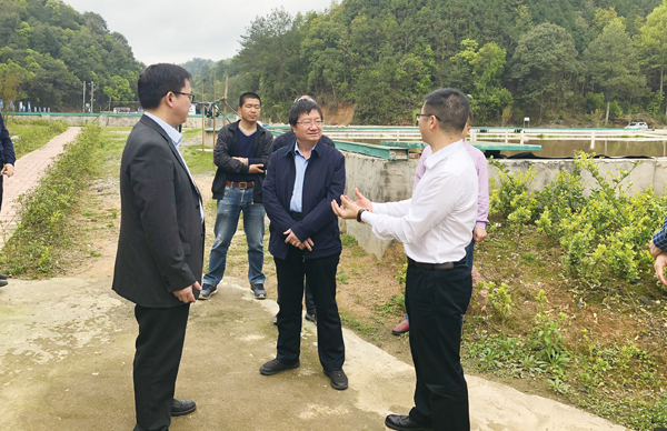 贛州市副市長胡聚文調(diào)研我司定南馬山逕、石陂角稀土尾水收集處理站